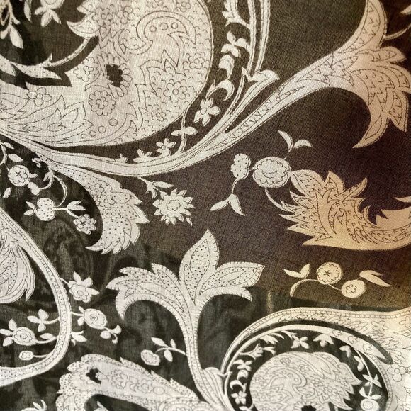 VOLUP 1970s Black And White Psychedelic Paisley Maxi Dress Hostess Pinup - Picture 8 of 15